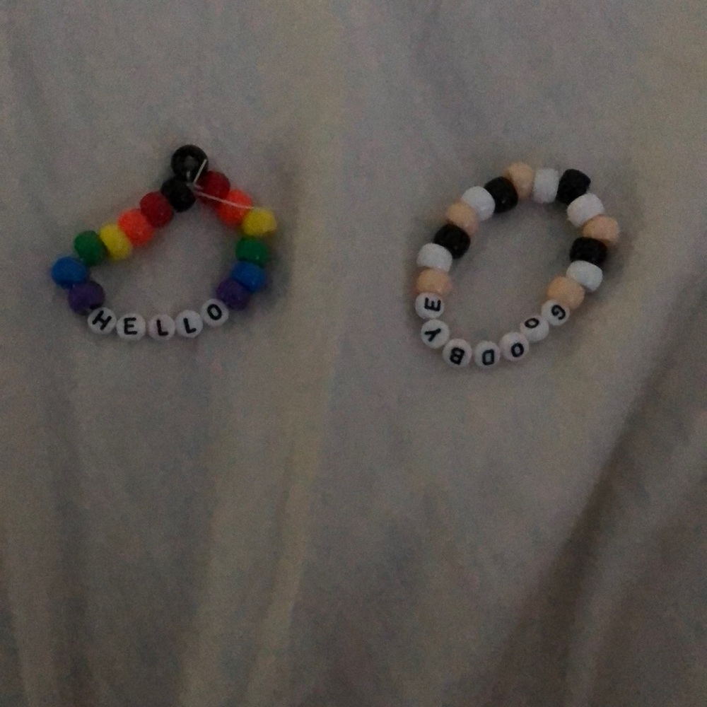 Matching handmade with love bracelet set!